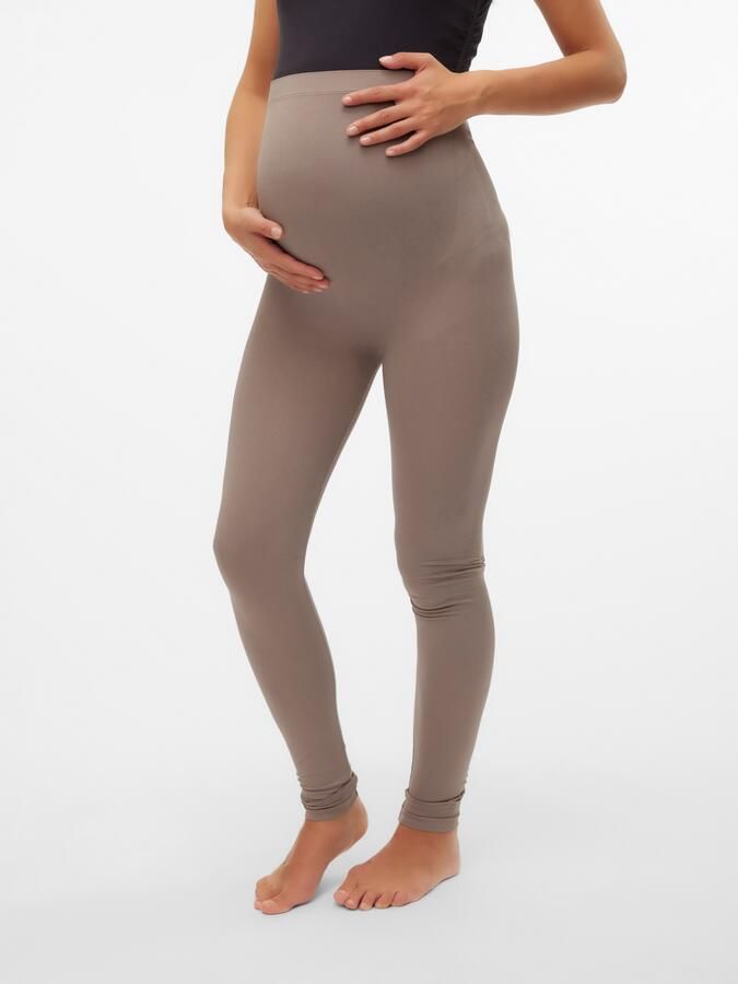 Mamalicious skinny zwangerschapslegging MLTIA Broek Bruin Dames Polyamide L XL - Foto 8