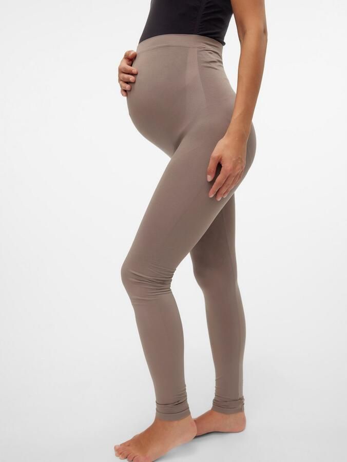 Mamalicious skinny zwangerschapslegging MLTIA Broek Bruin Dames Polyamide L XL - Foto 4