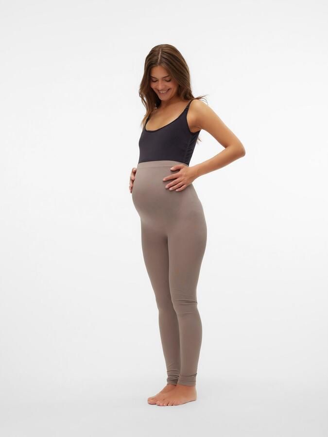 Mamalicious skinny zwangerschapslegging MLTIA Broek Bruin Dames Polyamide L XL - Foto 6