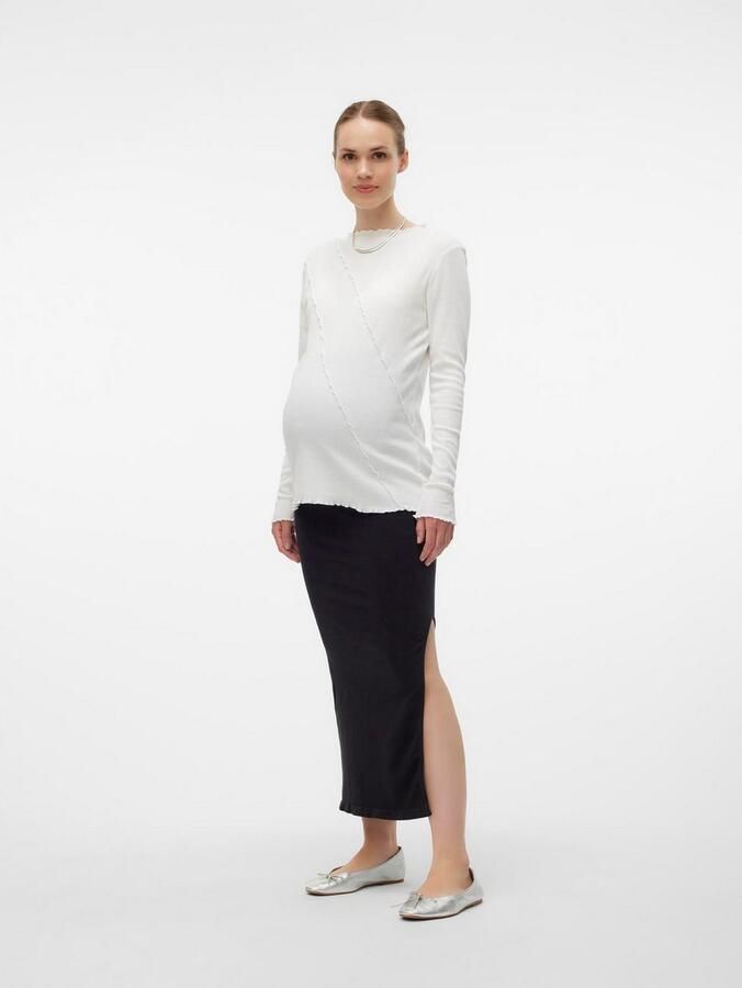 Mamalicious Zwangerschapsrok MLALANIS SEAMLESS AL RIB SKIRT HW NOOS - Foto 3