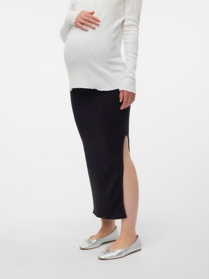 Mamalicious Zwangerschapsrok MLALANIS SEAMLESS AL RIB SKIRT HW NOOS - Foto 4