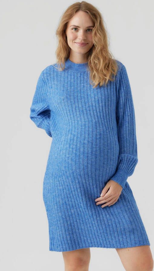 Mamalicious Positiejurk MLNANCY L S KNIT ABK DRESS BF. (Met een bindceintuur)