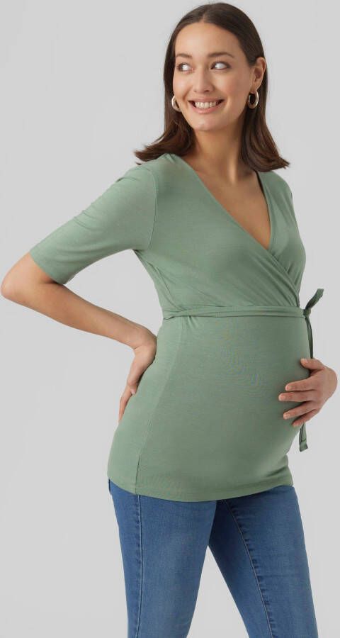 Mamalicious Zwangerschapsblouseshirt in wikkellook model 'CAYLEE'
