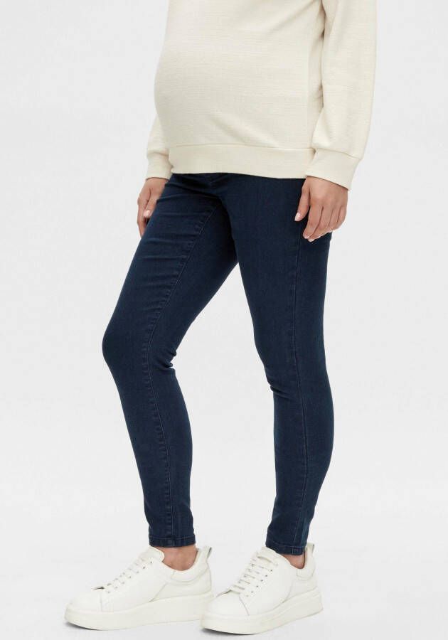 MAMALICIOUS skinny zwangerschaps jegging MLECHO dark blue denim