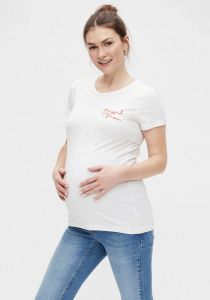 Mamalicious Zwangerschapsshirt MLCAMOMILE met mom-opschrift