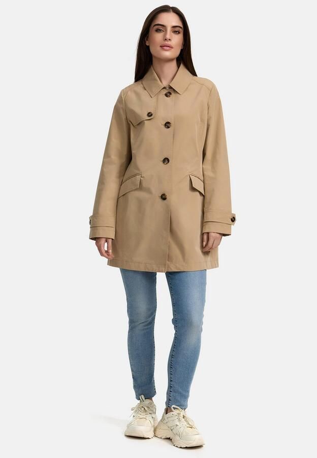 ISA Trenchcoat met dubbel verwerkt schouderstuk - Foto 6
