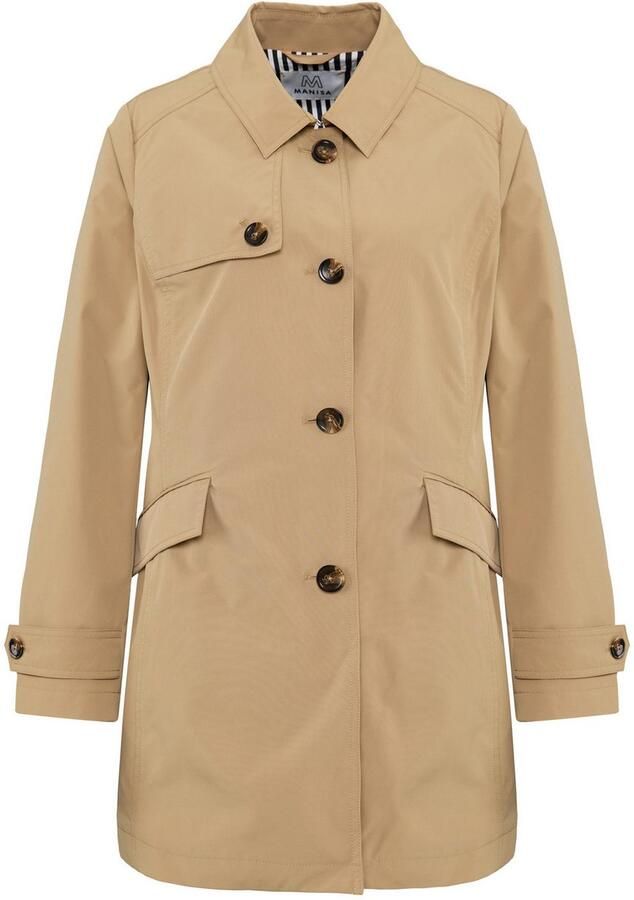 ISA Trenchcoat met dubbel verwerkt schouderstuk