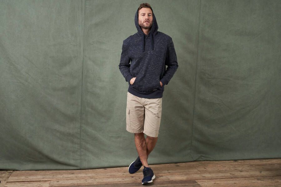 Man's World Hoodie Lange mouwen met ribboordjes met capuchon en koorden
