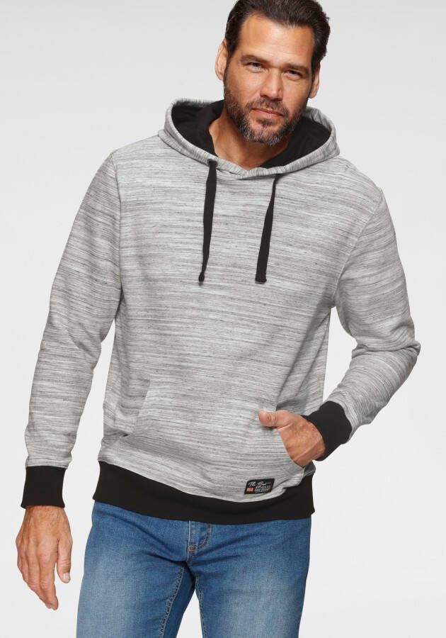 Man's World Hoodie Lange mouwen met ribboordjes met capuchon en koorden