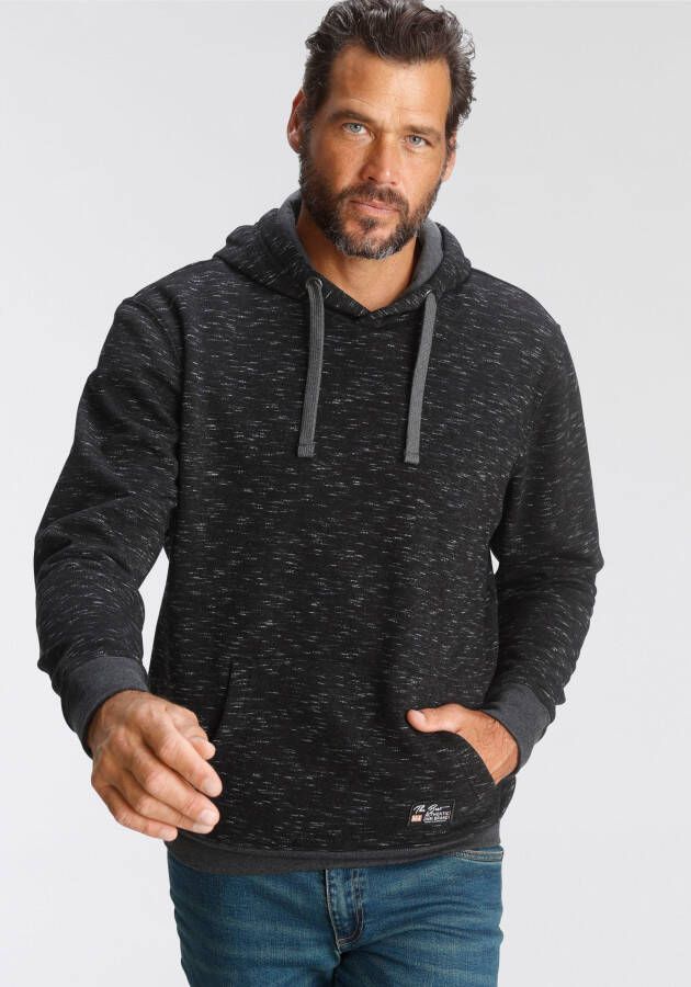 Man's World Hoodie Lange mouwen met ribboordjes met capuchon en koorden
