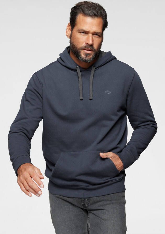 Man's World Hoodie lange mouwen losse pasvorm effen met capuchon