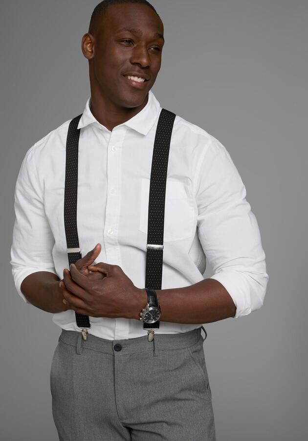 Man's World Bretels in comfortabele breedte & extra lengte tot 130 cm nieuwe kleur jeansblauw - Foto 2