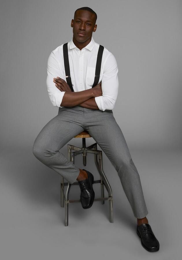 Man's World Bretels in comfortabele breedte & extra lengte tot 130 cm nieuwe kleur jeansblauw - Foto 5