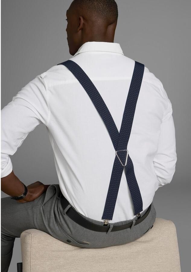 Man's World Bretels in comfortabele breedte & extra lengte tot 130 cm nieuwe kleur jeansblauw - Foto 4