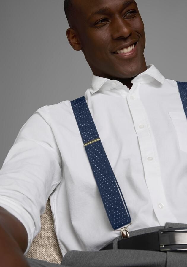 Man's World Bretels in comfortabele breedte & extra lengte tot 130 cm nieuwe kleur jeansblauw - Foto 2