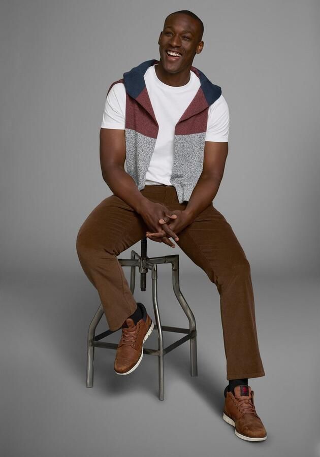 Man's World Broek met elastische band Van cord met stretchband - Foto 6