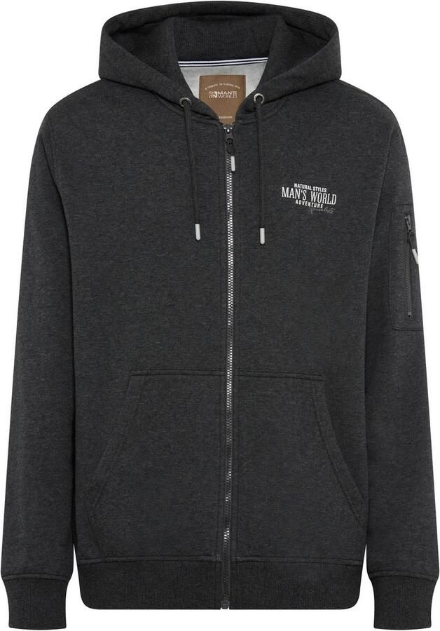 Man's World Capuchonsweatvest Lange mouw met Print met Capuchon zak op de mouw - Foto 5