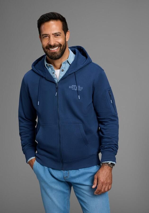 Man's World Capuchonsweatvest Lange mouw met Print met Capuchon zak op de mouw - Foto 5