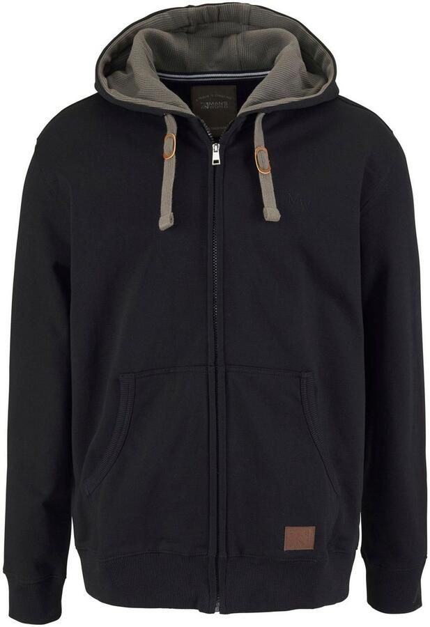 Man's World Capuchonsweatvest met contrastkleurige voering - Foto 5