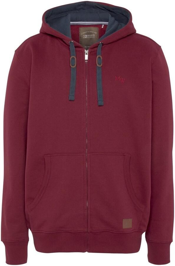 Man's World Capuchonsweatvest met contrastkleurige voering - Foto 9