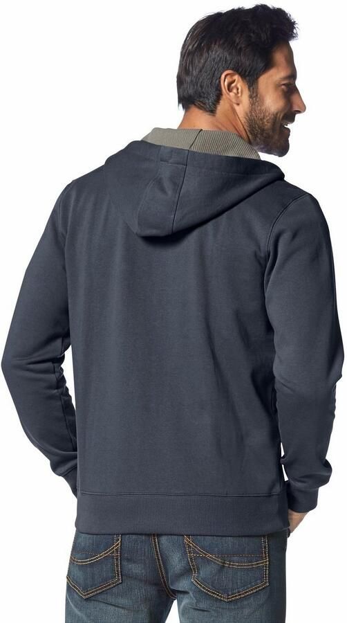 Man's World Capuchonsweatvest met contrastkleurige voering - Foto 9