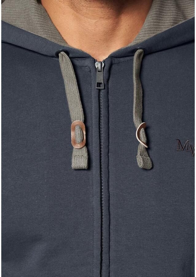 Man's World Capuchonsweatvest met contrastkleurige voering - Foto 3
