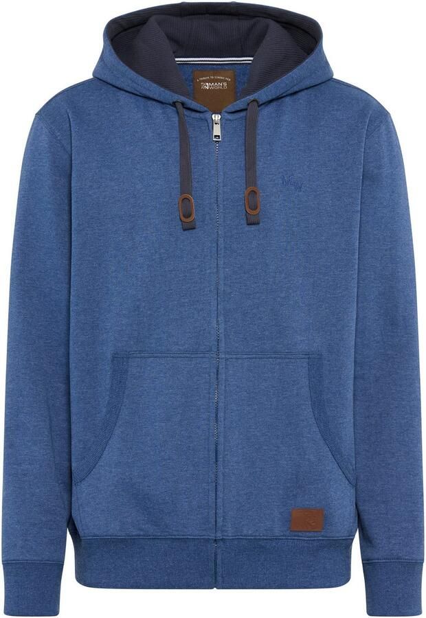 Man's World Capuchonsweatvest met contrastkleurige voering - Foto 4