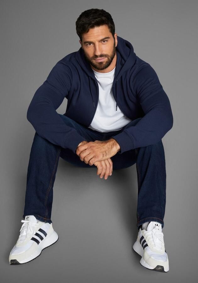 Man's World Capuchonsweatvest met zakken - Foto 5