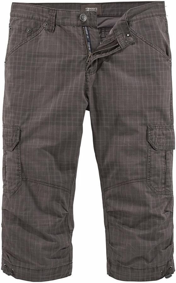 Man's World Cargobermuda in 3 4-lengte met een trendy ruitmotief - Foto 9