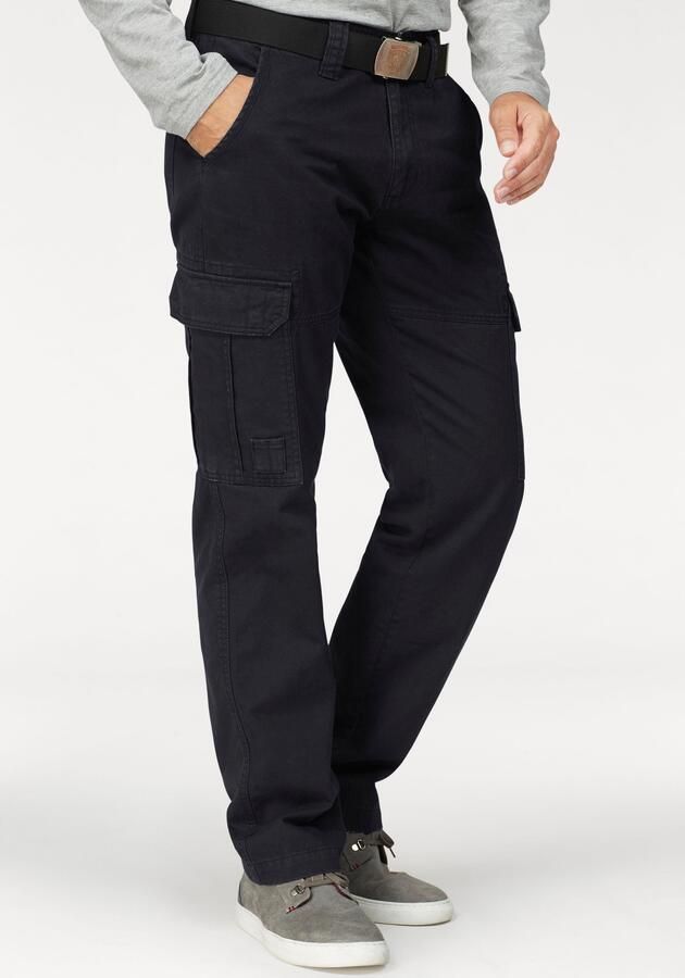 Man's World Cargobroek met opgestikte zakken - Foto 6