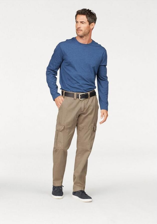 Man's World Cargobroek met opgestikte zakken - Foto 4