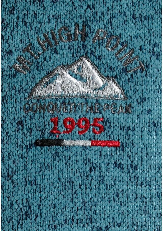 Man's World Gebreid fleecejack voor de tussenseizoen met ritszakken met opstaande kraag - Foto 3