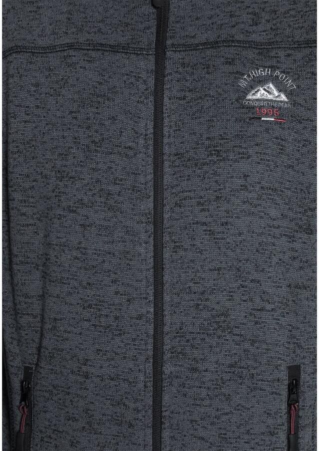 Man's World Gebreid fleecejack voor de tussenseizoen met ritszakken met opstaande kraag - Foto 4