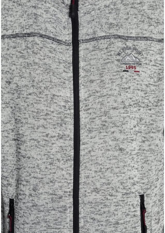 Man's World Gebreid fleecejack voor de tussenseizoen met ritszakken met opstaande kraag - Foto 4