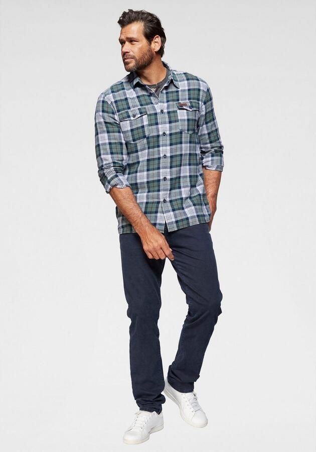 Man's World Henleyshirt Korte mouwen casual pasvorm bedrukt ronde hals casual - Foto 7