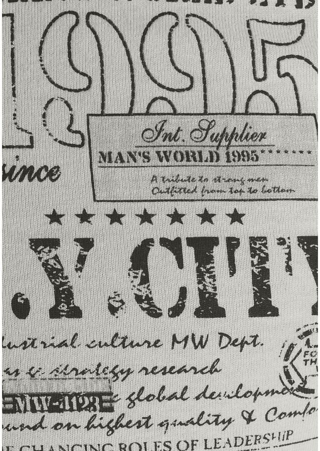 Man's World Henleyshirt Langarm met casual print ronde hals met knopenrij - Foto 2