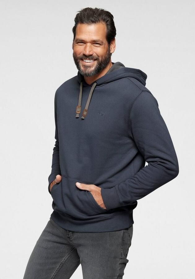 Man's World Hoodie lange mouwen losse pasvorm effen met capuchon - Foto 5