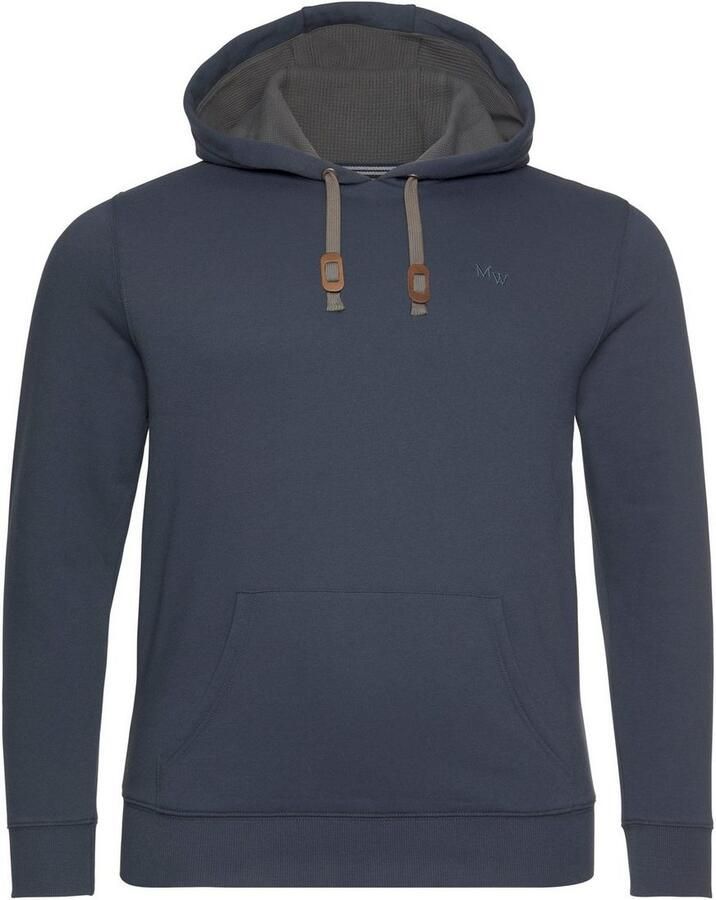 Man's World Hoodie lange mouwen losse pasvorm effen met capuchon