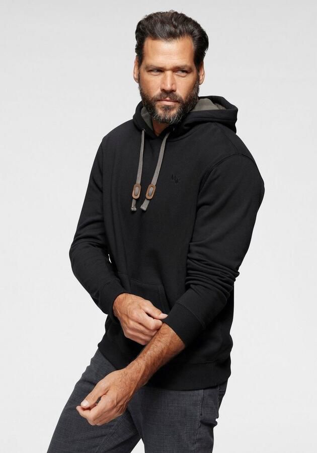 Man's World Hoodie lange mouwen losse pasvorm effen met capuchon - Foto 4