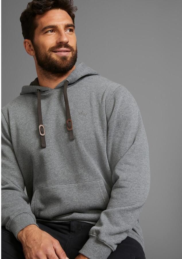 Man's World Hoodie lange mouwen losse pasvorm effen met capuchon - Foto 2