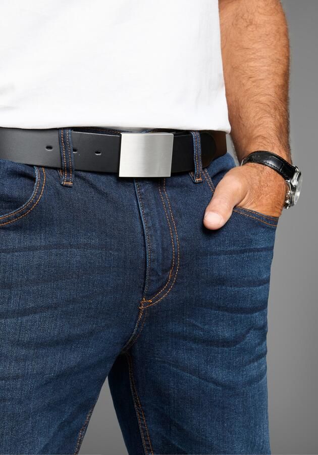 Man's World Koppelriem met tijdloze matte zilverkleurige gesp tot nieuw - Foto 8