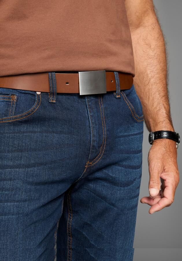 Man's World Koppelriem met tijdloze matte zilverkleurige gesp tot nieuw - Foto 8