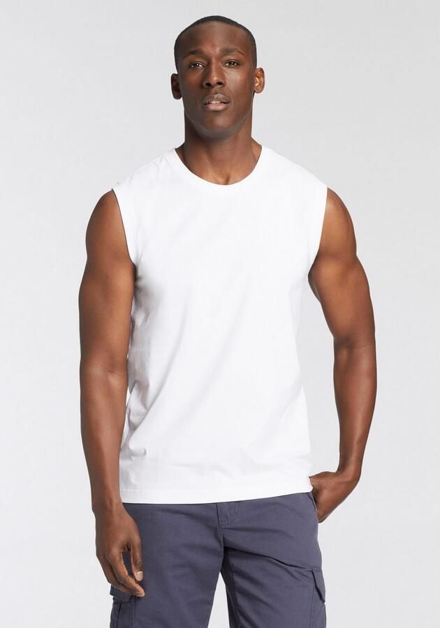 Man's World Muscle-shirt mouwloos basic stijl effen ronde hals (3-delig Set van 3) - Foto 3