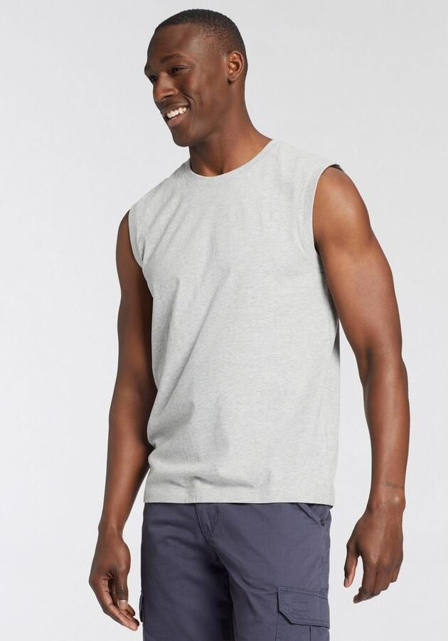 Man's World Muscle-shirt mouwloos basic stijl effen ronde hals (3-delig Set van 3) - Foto 4