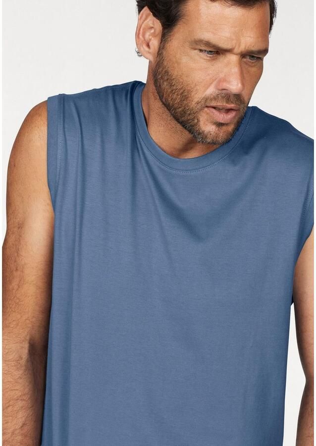 Man's World Muscle-shirt mouwloos basic stijl effen ronde hals (3-delig Set van 3)