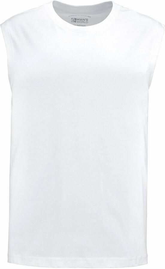 Man's World Muscle-shirt mouwloos basic stijl effen ronde hals (3-delig Set van 3) - Foto 6