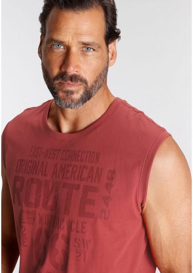 Man's World Muscle-shirt mouwloos bedrukt ronde hals van 100% katoen (2-delig Set van 2) - Foto 1