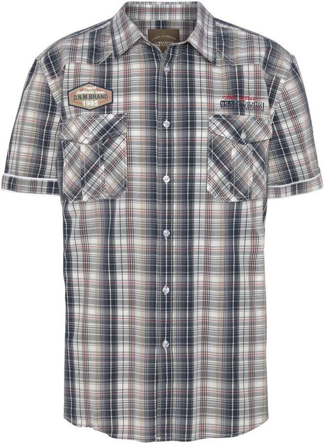 Man's World Overhemd met korte mouwen in geruit ontwerp