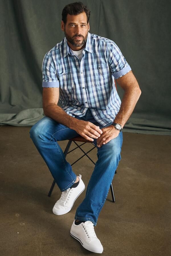 Man's World Overhemd met korte mouwen met borstzakken - Foto 10