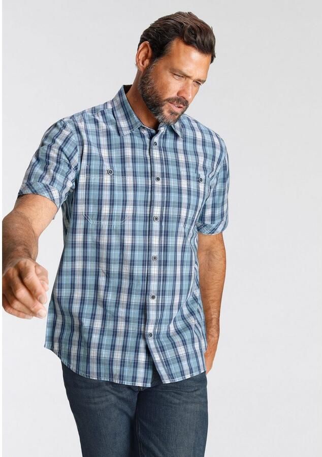 Man's World Overhemd met korte mouwen met borstzakken - Foto 4